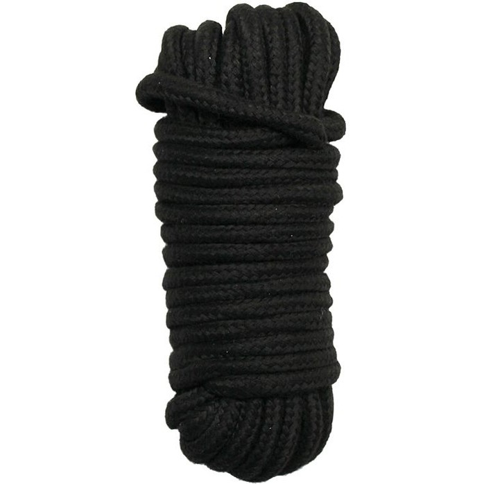Черная верёвка для бондажа и декоративной вязки - 10 м. Фотография 5.