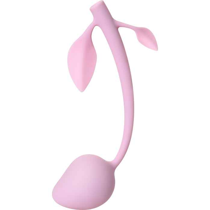 Розовый силиконовый вагинальный шарик с лепесточками. Фотография 2.