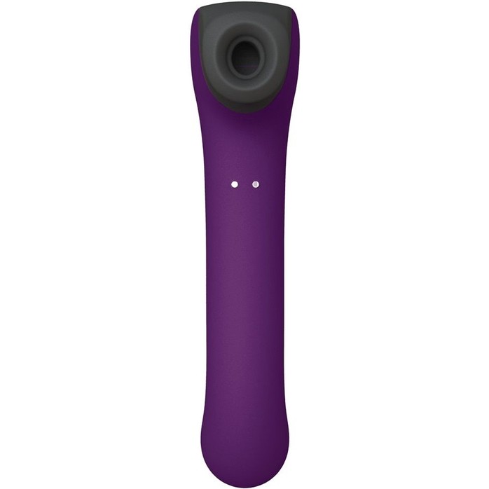 Фиолетовый клиторальный стимулятор Caldo с функцией вибратора - 19 см. Фотография 7.