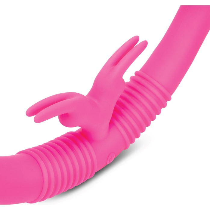 Розовый парный вибратор-кролик Together Vibes - 35,6 см. Фотография 2.