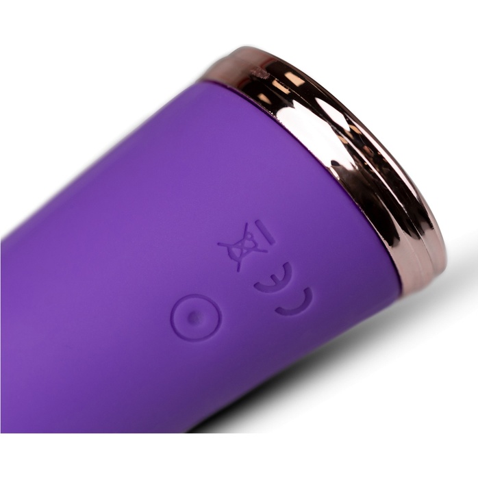 Фиолетовый вибратор-кролик The Queen Thrusting Vibrator - 29 см - Royals. Фотография 8.
