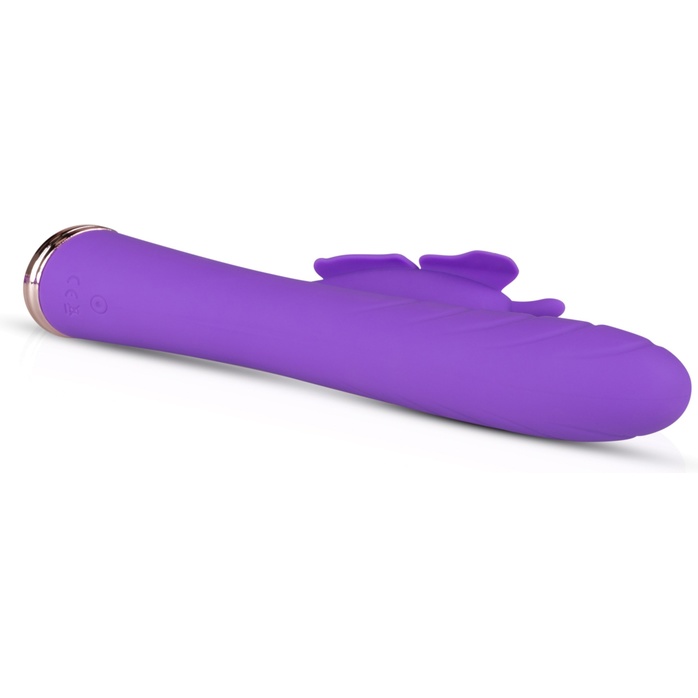 Фиолетовый вибратор-кролик The Princess Butterfly Vibrator - 20,5 см - Royals. Фотография 3.