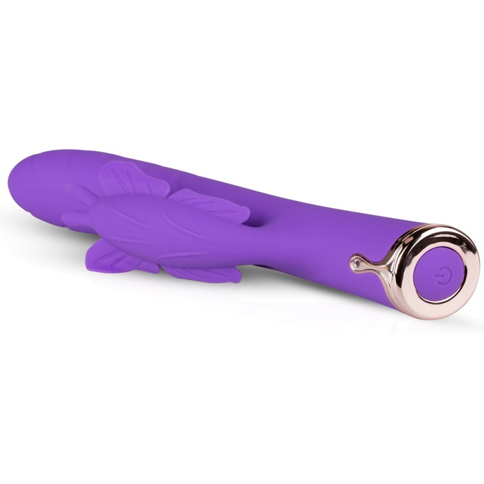 Фиолетовый вибратор-кролик The Princess Butterfly Vibrator - 20,5 см - Royals. Фотография 5.
