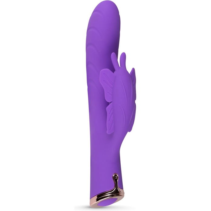 Фиолетовый вибратор-кролик The Princess Butterfly Vibrator - 20,5 см - Royals