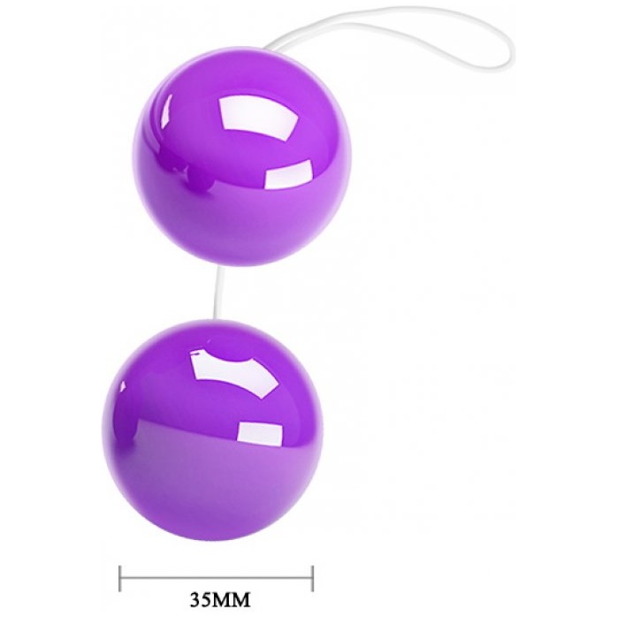 Фиолетовые вагинальные шарики Twins Ball. Фотография 4.