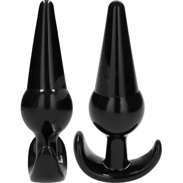 Набор из 4 черных анальных пробок N80 4-Piece Butt Plug Set - Sono. Фотография 7.