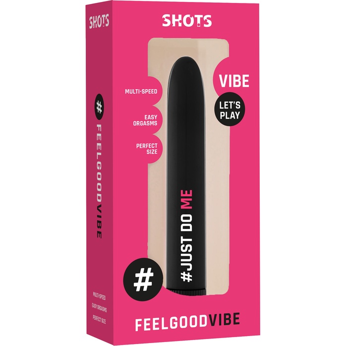 Черный гладкий вибромассажер Feelgood Vibe #Just do me - 17,2 см - Feelgood Vibe. Фотография 2.