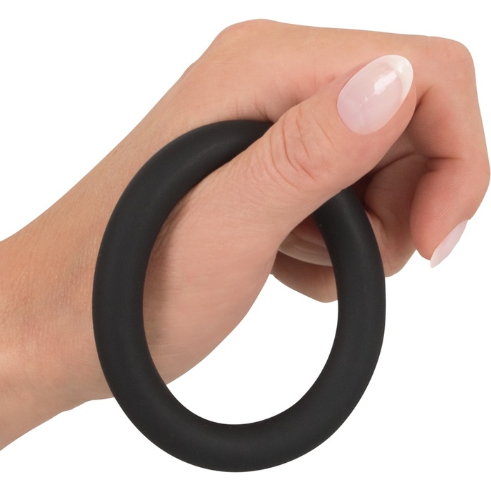 Черное эрекционное кольцо на пенис и мошонку - You2Toys. Фотография 2.