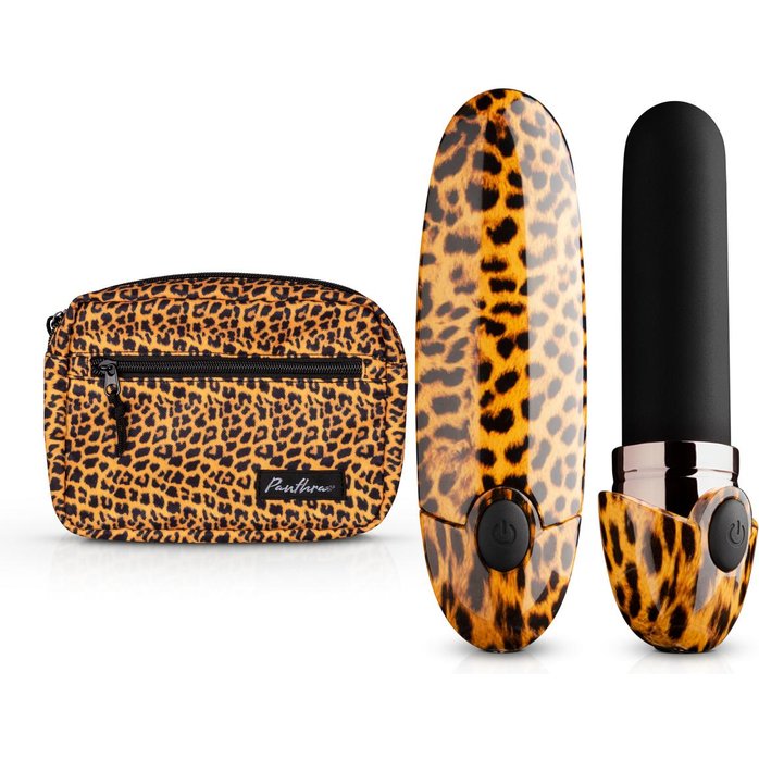 Леопардовый вибромассажер-помада Asha Lipstick Vibrator - 10 см - Panthra. Фотография 5.