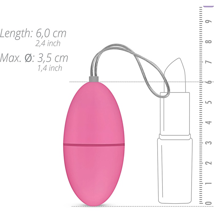 Розовое виброяйцо Vibrating Egg с пультом ДУ - Mini Vibe Collection. Фотография 5.