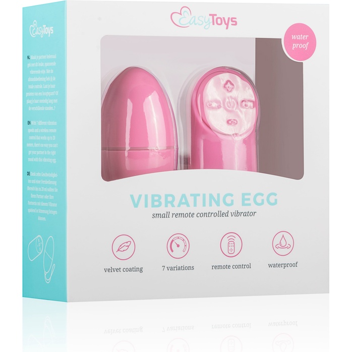 Розовое виброяйцо Vibrating Egg с пультом ДУ - Mini Vibe Collection. Фотография 6.