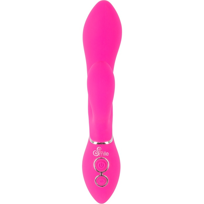 Ярко-розовый вибратор-кролик Bendable Rabbit Vibrator - 19,8 см - Sweet Smile. Фотография 3.