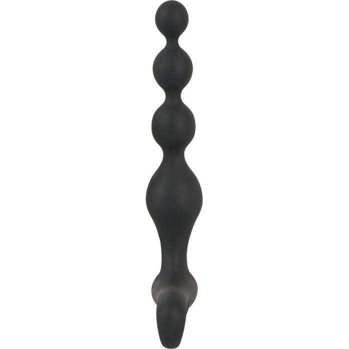 Черная анальная цепочка с вибрацией Rechargeable Anal Beads - 20 см - You2Toys. Фотография 2.