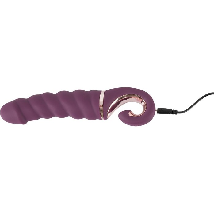 Фиолетовый вибратор Shaking Vibrator - 21 см - JAVIDA. Фотография 3.