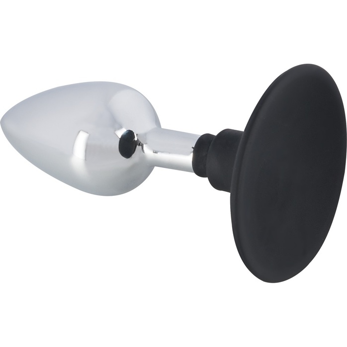 Хромированная анальная пробка Metal Plug with Suction Cup на присоске - 10,2 см - You2Toys. Фотография 3.