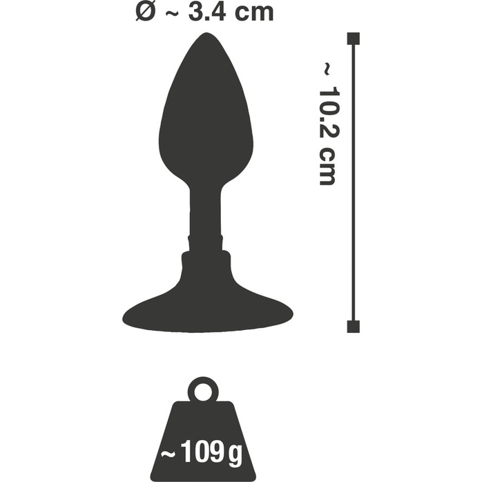 Хромированная анальная пробка Metal Plug with Suction Cup на присоске - 10,2 см - You2Toys. Фотография 6.