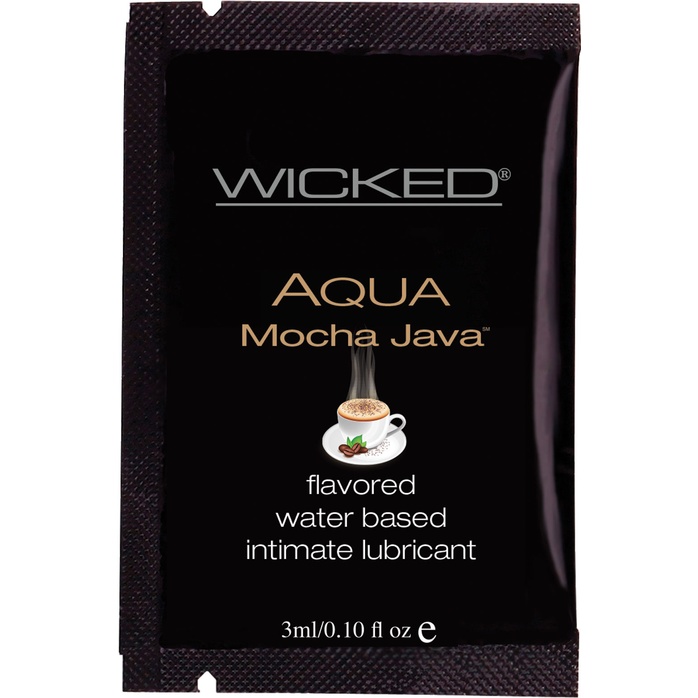 Лубрикант со вкусом кофе мокко Wicked Aqua Mocha Java - 3 мл