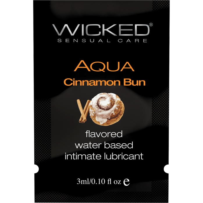 Лубрикант Wicked Aqua Cinnamon Bun с ароматом булочки с корицей - 3 мл