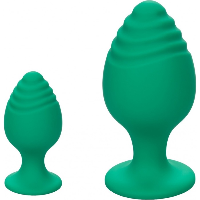 Набор из двух зеленых анальных пробок Cheeky - Anal Toys