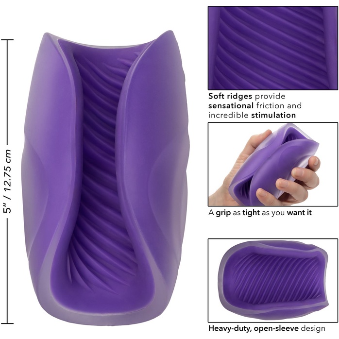 Фиолетовый рельефный мастурбатор Spiral Grip - The Gripper. Фотография 4.