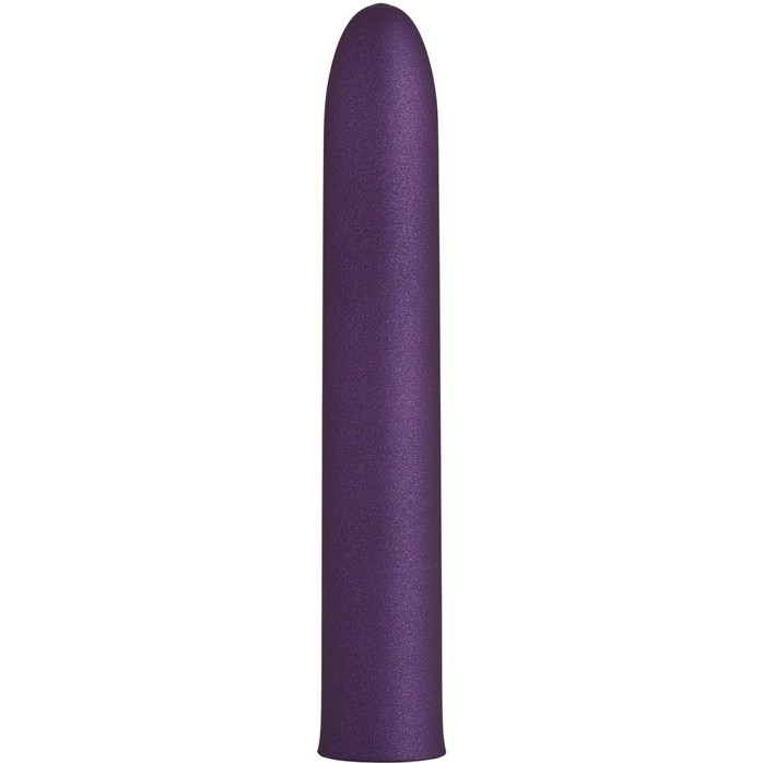 Фиолетовый гладкий вибратор Rocket Man - 14 см