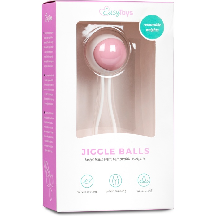Вагинальный шарик Jiggle Balls с петлёй - Geisha Collection. Фотография 3.