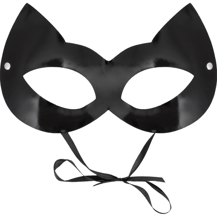 Оригинальная лаковая черная маска Кошка. Фотография 2.