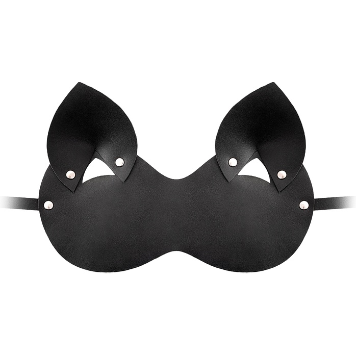 Закрытая черная маска Кошка. Фотография 2.