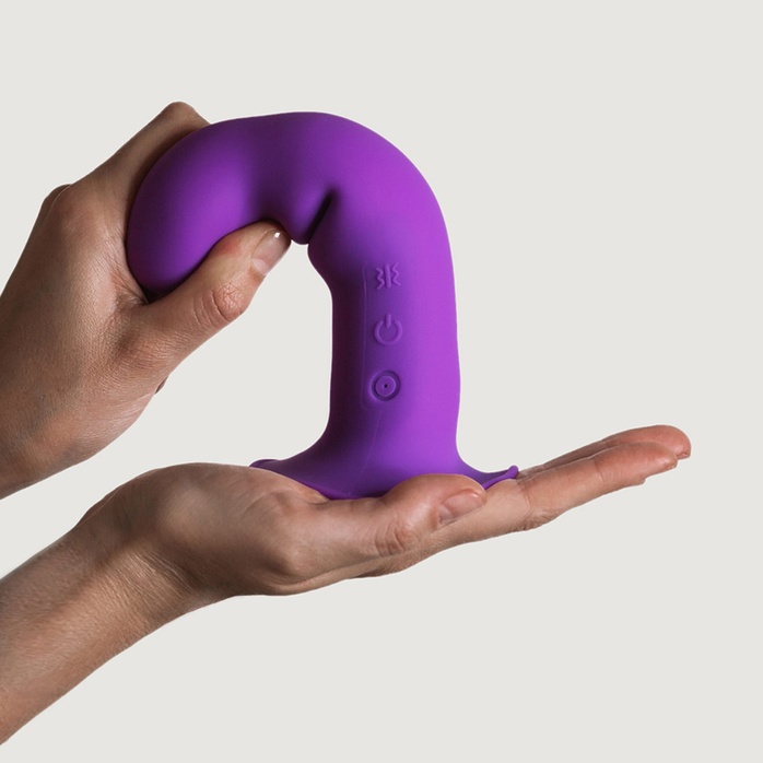 Фиолетовый вибратор Hitsens 3 - 18,2 см. Фотография 4.