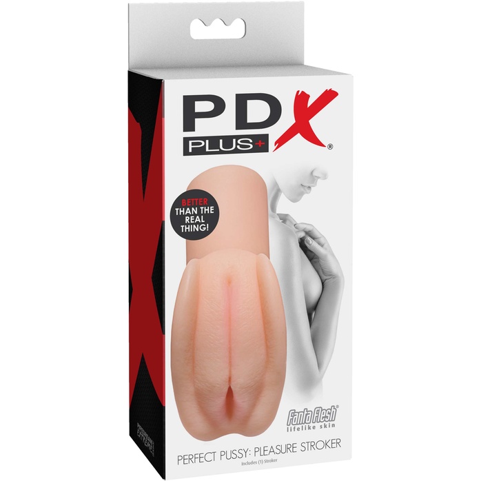 Телесный мастурбатор-вагина Pleasure Stroker - PDX Plus. Фотография 4.