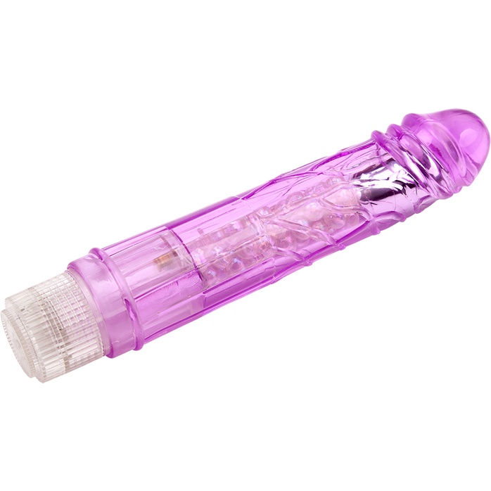 Фиолетовый вибратор Glitters Boy - 26,5 см - Crystal Jelly. Фотография 2.