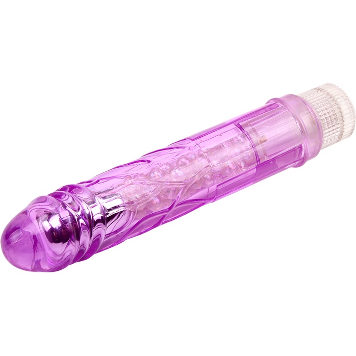 Фиолетовый вибратор Glitters Boy - 26,5 см - Crystal Jelly. Фотография 3.