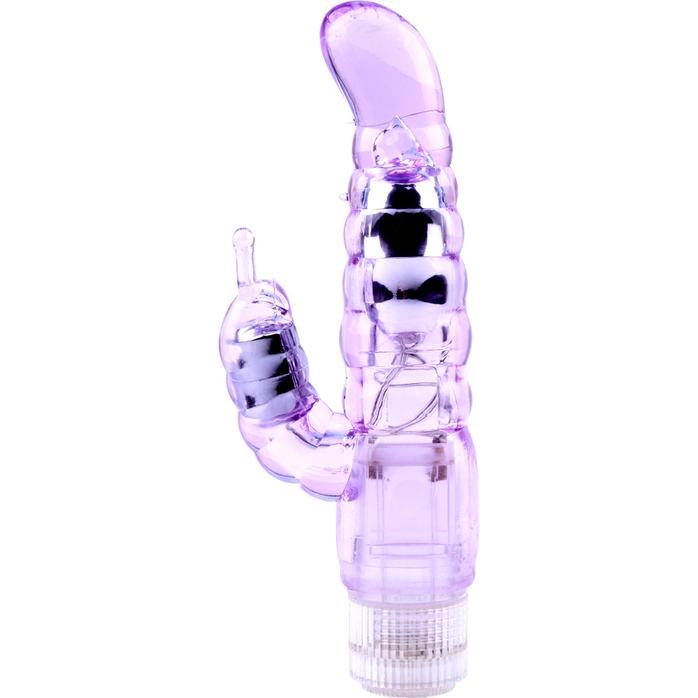Фиолетовый вибратор-кролик My Dual Pleasure - 21 см - Crystal Jelly