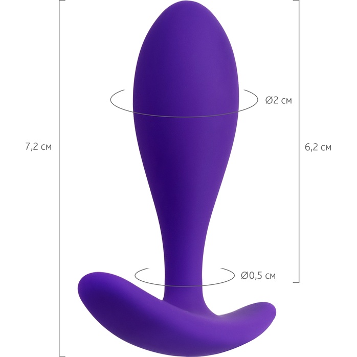 Фиолетовая удлиненная анальная втулка - 7,2 см. Фотография 4.