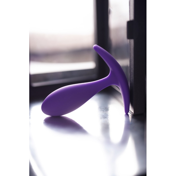 Фиолетовая удлиненная анальная втулка - 7,2 см. Фотография 7.