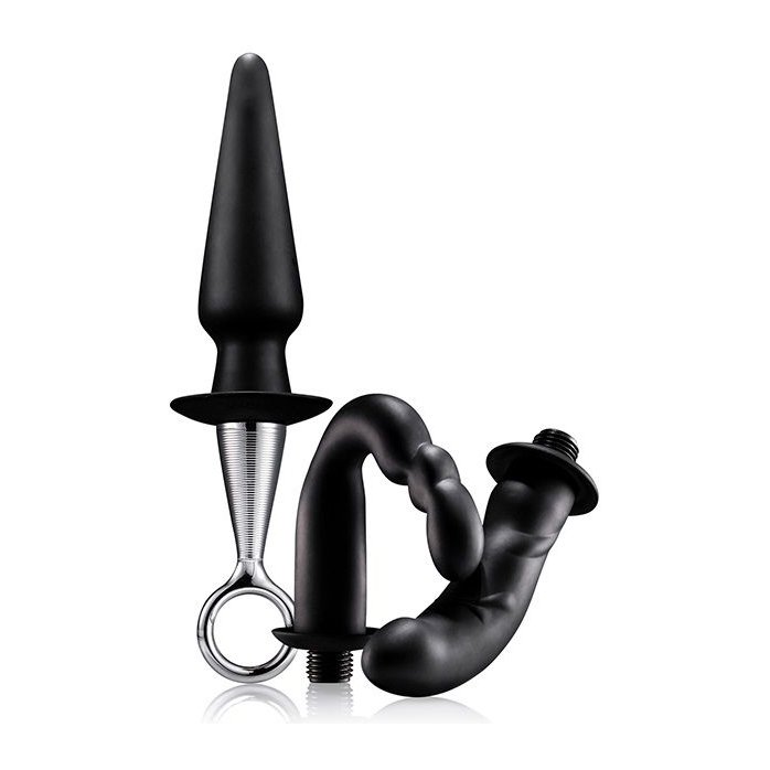 Набор PROSTATE BUTT PLUG SET из рукояти и 3 насадок - MenzStuff