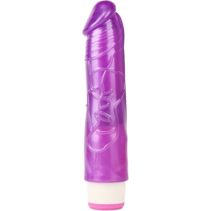 Фиолетовый вибратор Sexy Whopper - 20,2 см - Basic Luv Theory