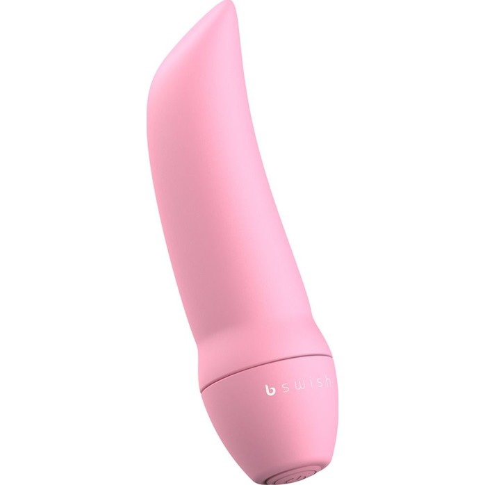 Розовая вибропуля Bmine Basic Curve - 7,6 см