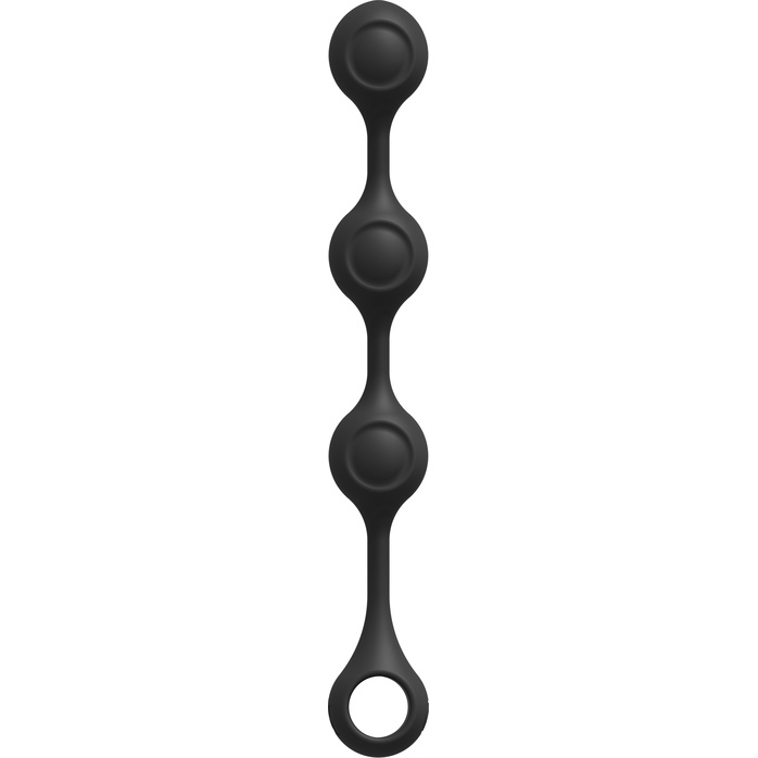 Черные утяжеленные анальные шарики Anal Essentials Weighted Silicone Anal Balls - 34,3 см - Kink