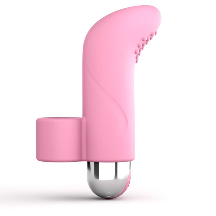 Розовый вибратор на палец Touch Me - 8,6 см. Фотография 2.