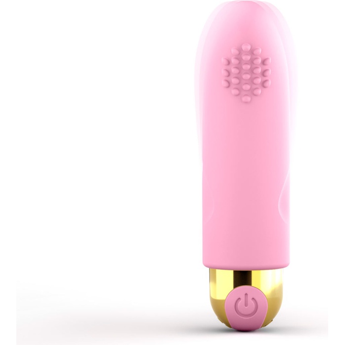 Розовый вибратор на палец Touch Me - 8,6 см. Фотография 4.