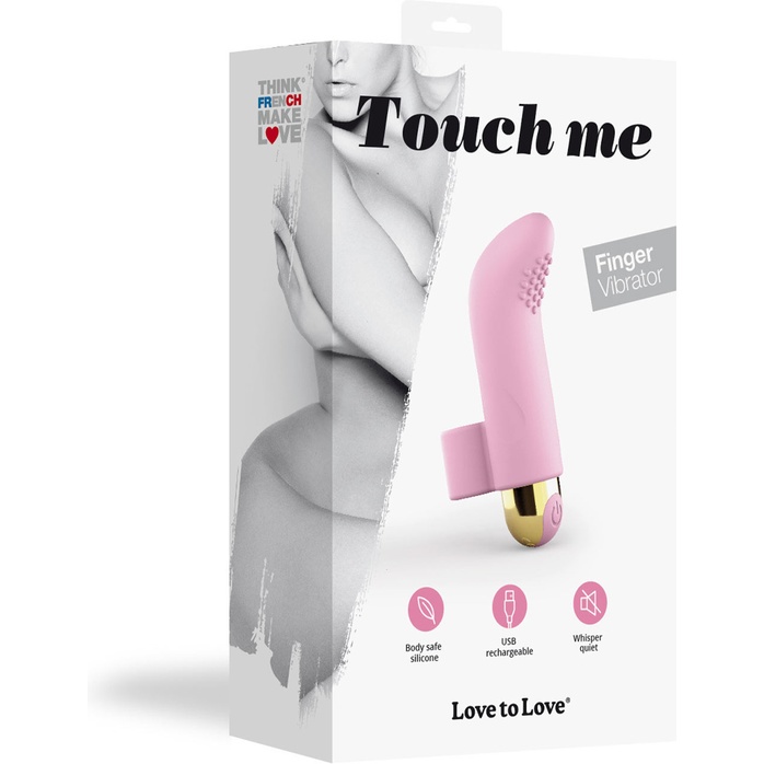 Розовый вибратор на палец Touch Me - 8,6 см. Фотография 5.