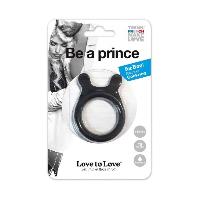 Черное эрекционное кольцо Be a Prince. Фотография 3.