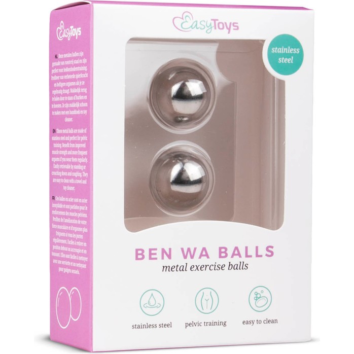 Серебристые вагинальные шарики Ben Wa Balls - Geisha Collection. Фотография 2.
