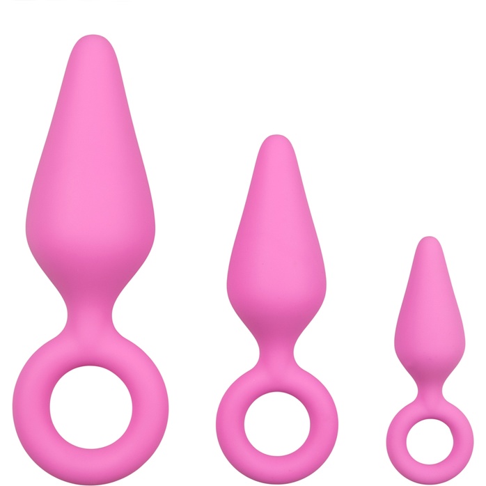 Набор из 3 розовых анальных пробок Pointy Plug Set - Anal Collection