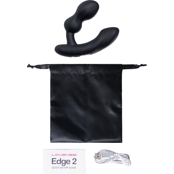 Черный вибростимулятор простаты Edge 2 - 12,4 см. Фотография 5.