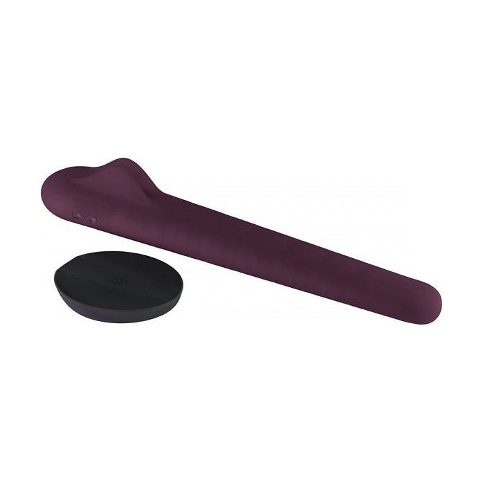 Фиолетовый вибратор для пар Crescendo - 21 см. Фотография 3.