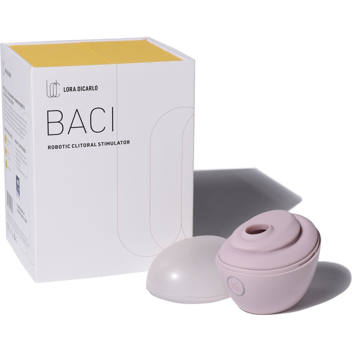 Нежно-розовый вакуумный стимулятор Baci Premium Robotic Clitoral Massager. Фотография 6.