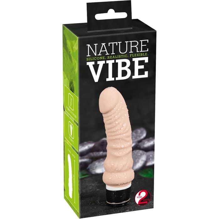 Телесный вибратор Nature Vibe - 17,8 см - You2Toys. Фотография 7.
