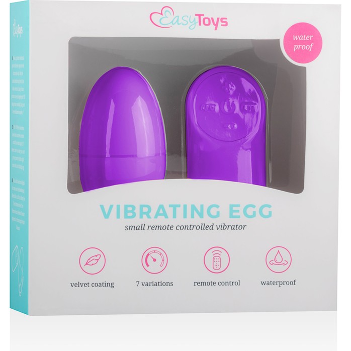 Фиолетовое виброяйцо Vibrating Egg с пультом ДУ - Mini Vibe Collection. Фотография 6.
